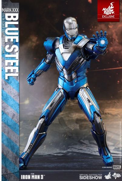Hot Toys Iron Man Blue Steel Exclusive Ver Mark 30 1 6 Scale Toys Games Toys On Carousell