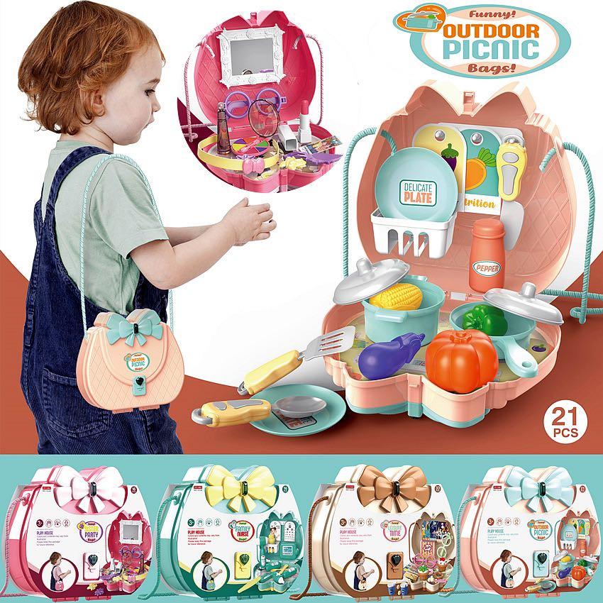 Kids Toy Bag Kitchen Makeup Dessert Doctor Set Toys Games