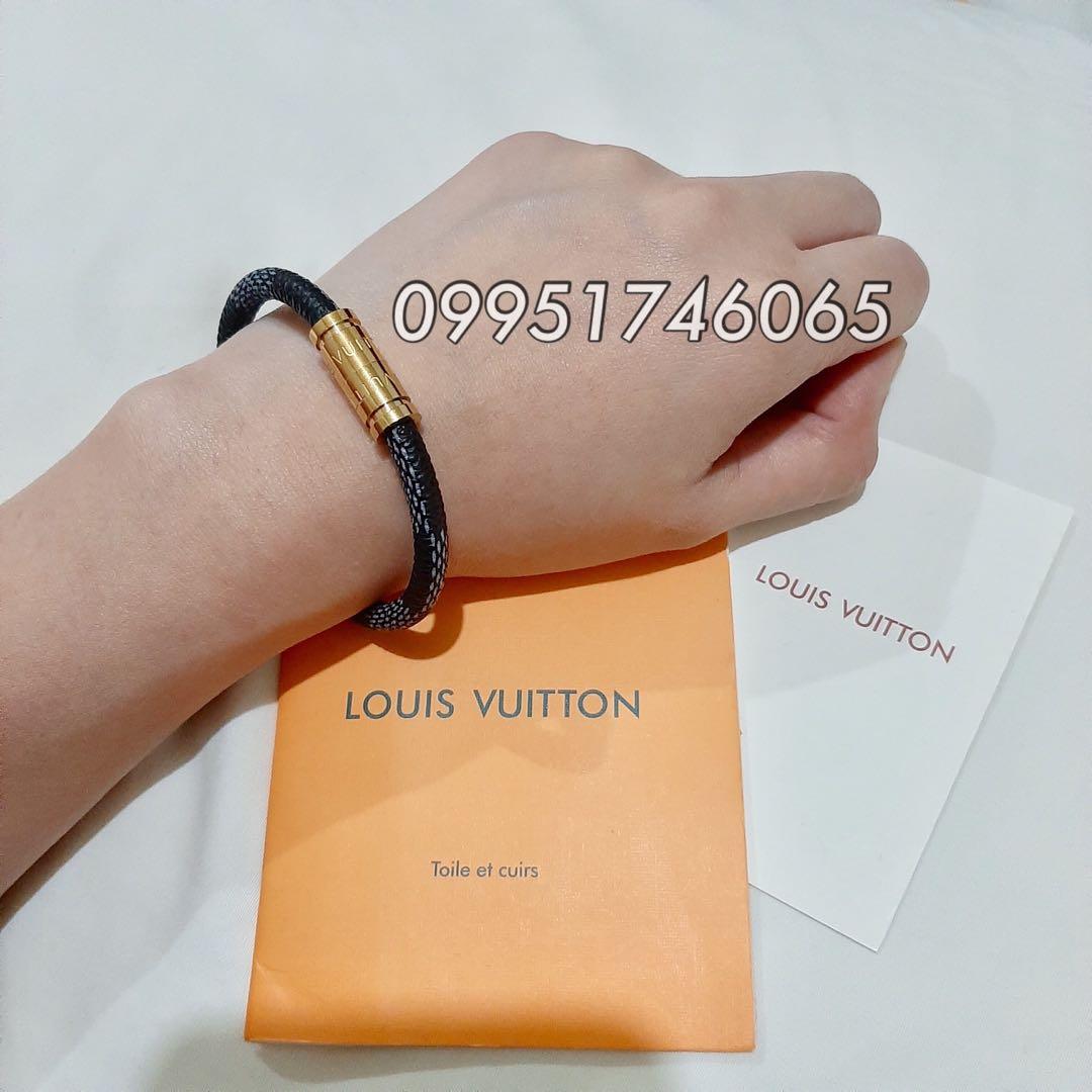 Lv confidential leather bracelet Louis Vuitton Brown in Leather