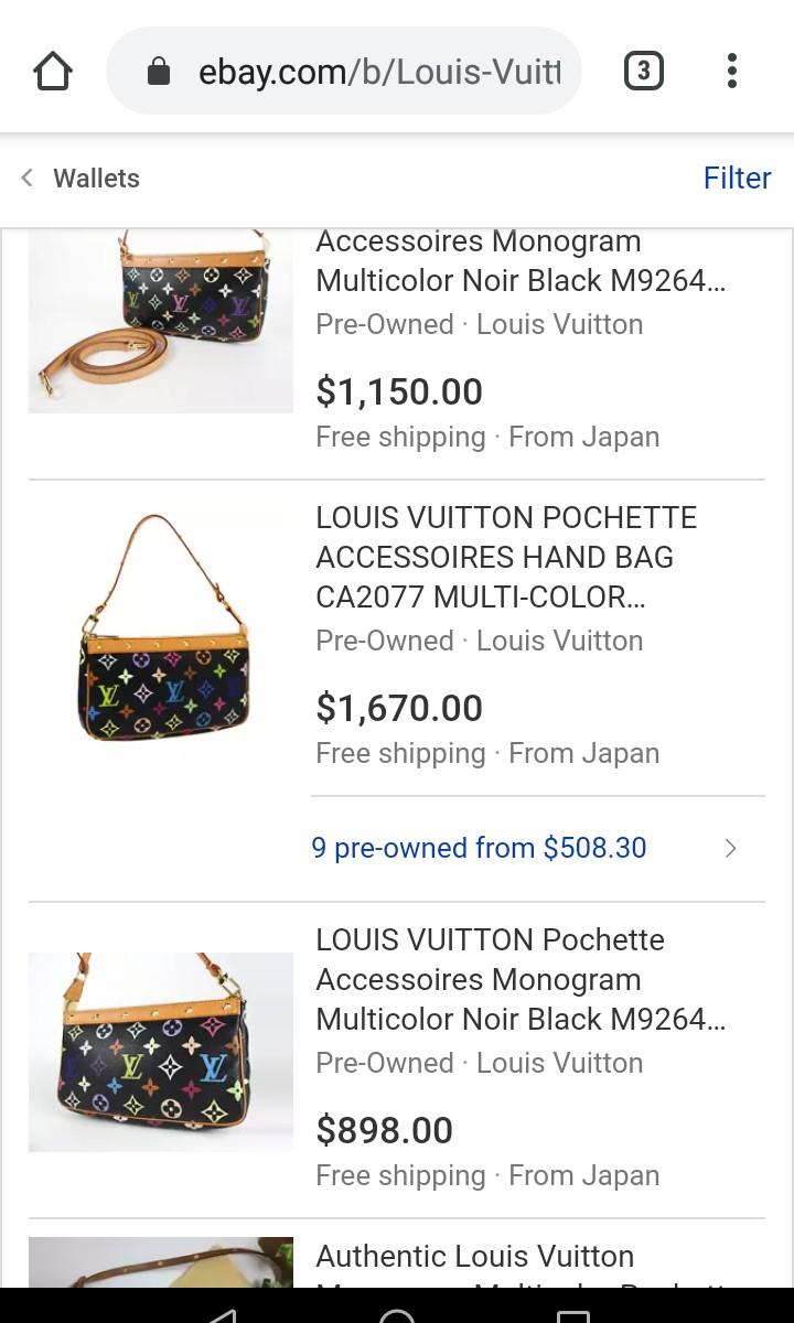 Louis Vuitton Pochette Accessoires Monogram Multicolor Black - Luxury  Helsinki