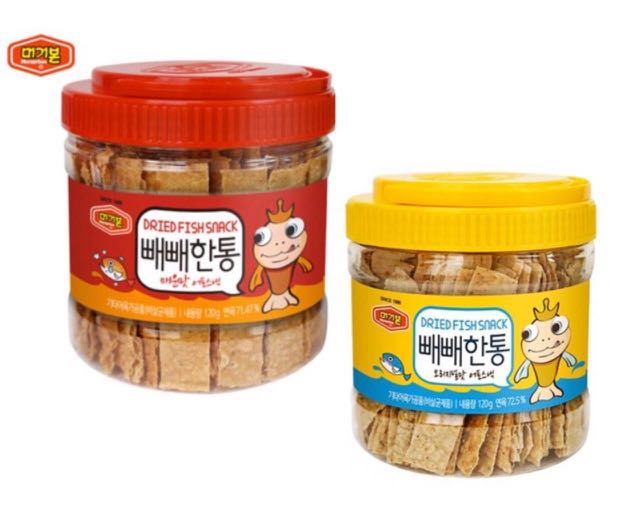 韓國murgerbon脆烤魚片分享桶 嘢食 嘢飲 包裝食物 即食食物 Carousell