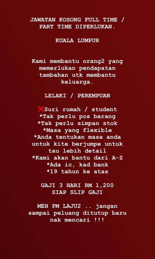 Part Time Raya Jobs Part Time Sales Retail Marketing On Carousell