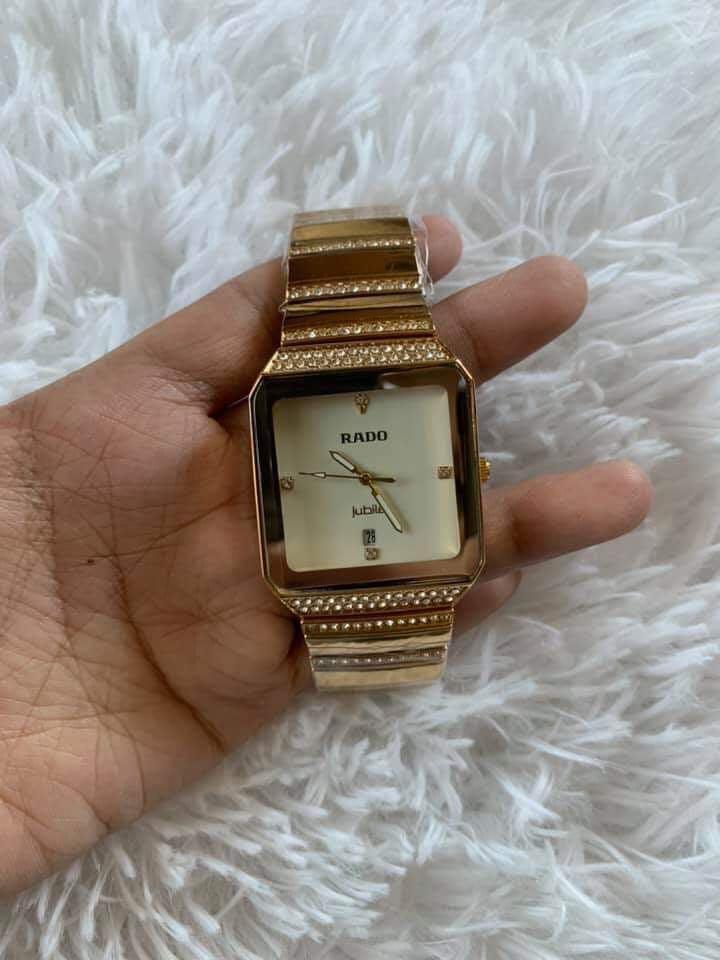 Gold and silver square watch sales