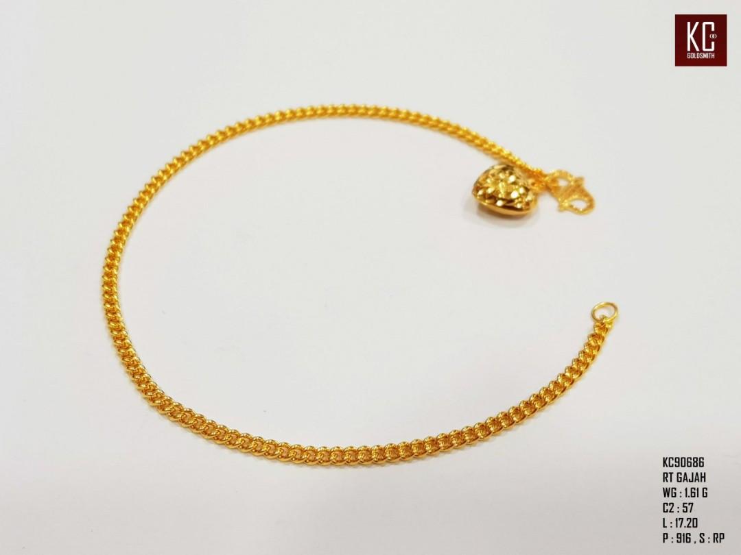 Rantai Tangan Emas 916 Women S Fashion Jewellery On Carousell