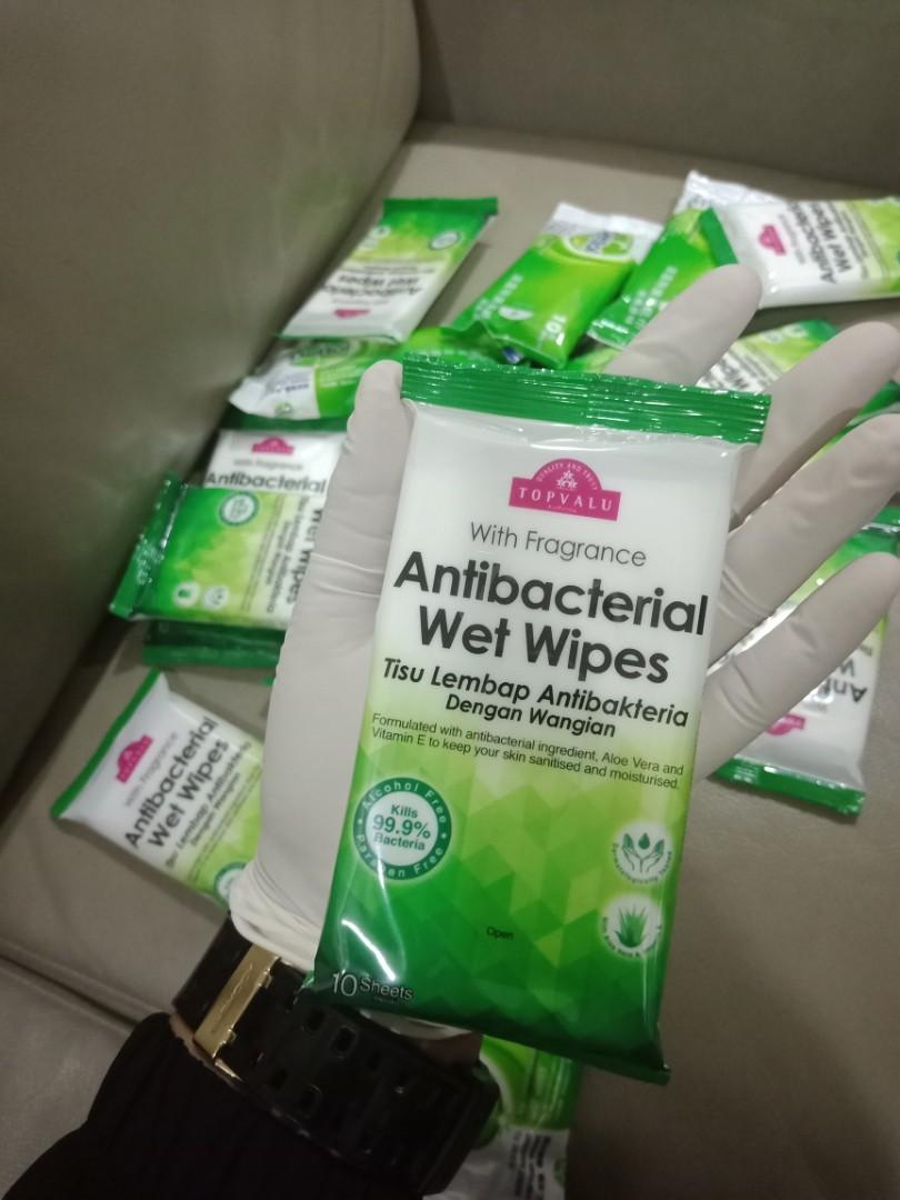 Topvalu Anti Bacterial Wet Wipes Health Beauty Skin Bath Body On Carousell