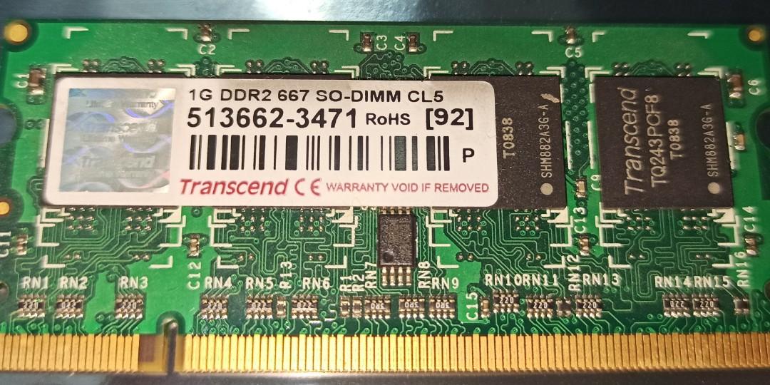 Transcend Technologies 1GB DDR2 667 ECC サーバー ワークステーション用メモリ 【まとめ買い】 - メモリー