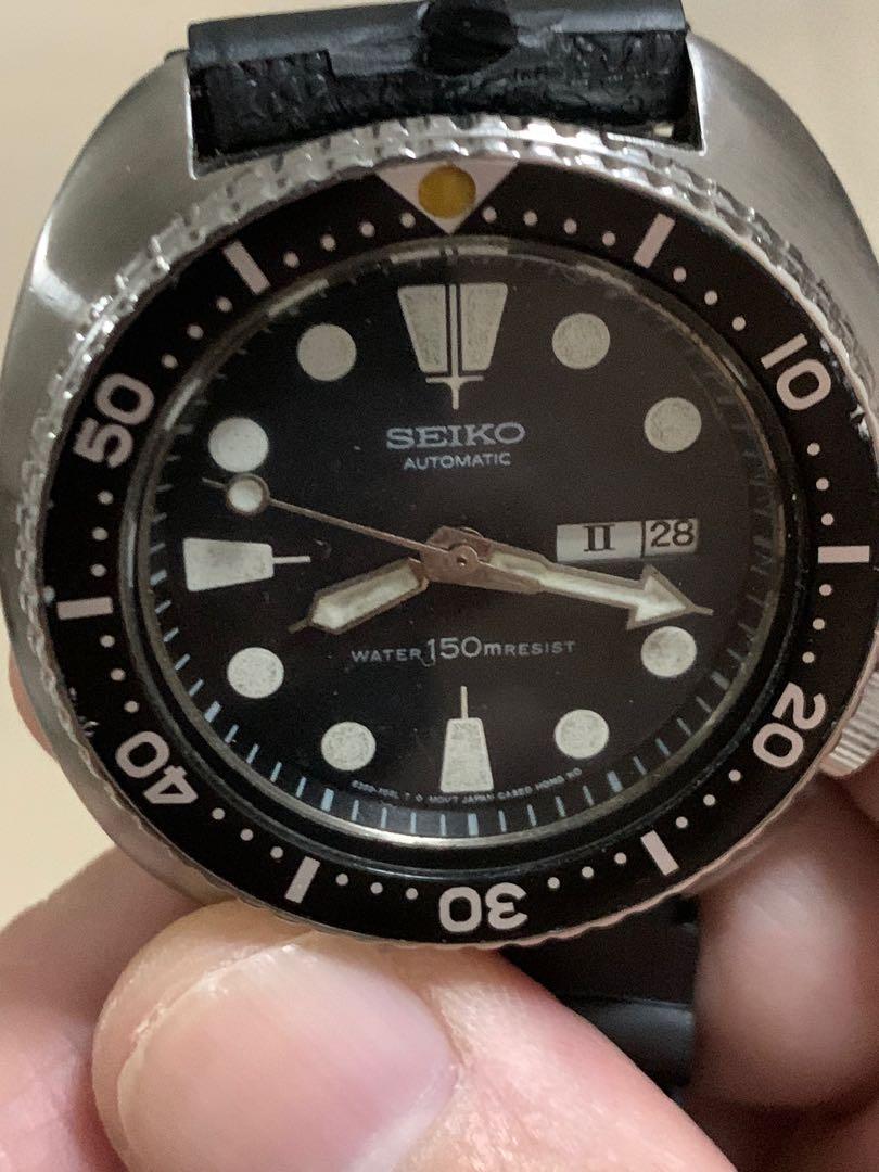Vintage Seiko diver vintage watch 6309-7040 movement japan ,case in hk,no  polish u polish  y c wat u get tks., Women's Fashion, Watches &  Accessories, Watches on Carousell