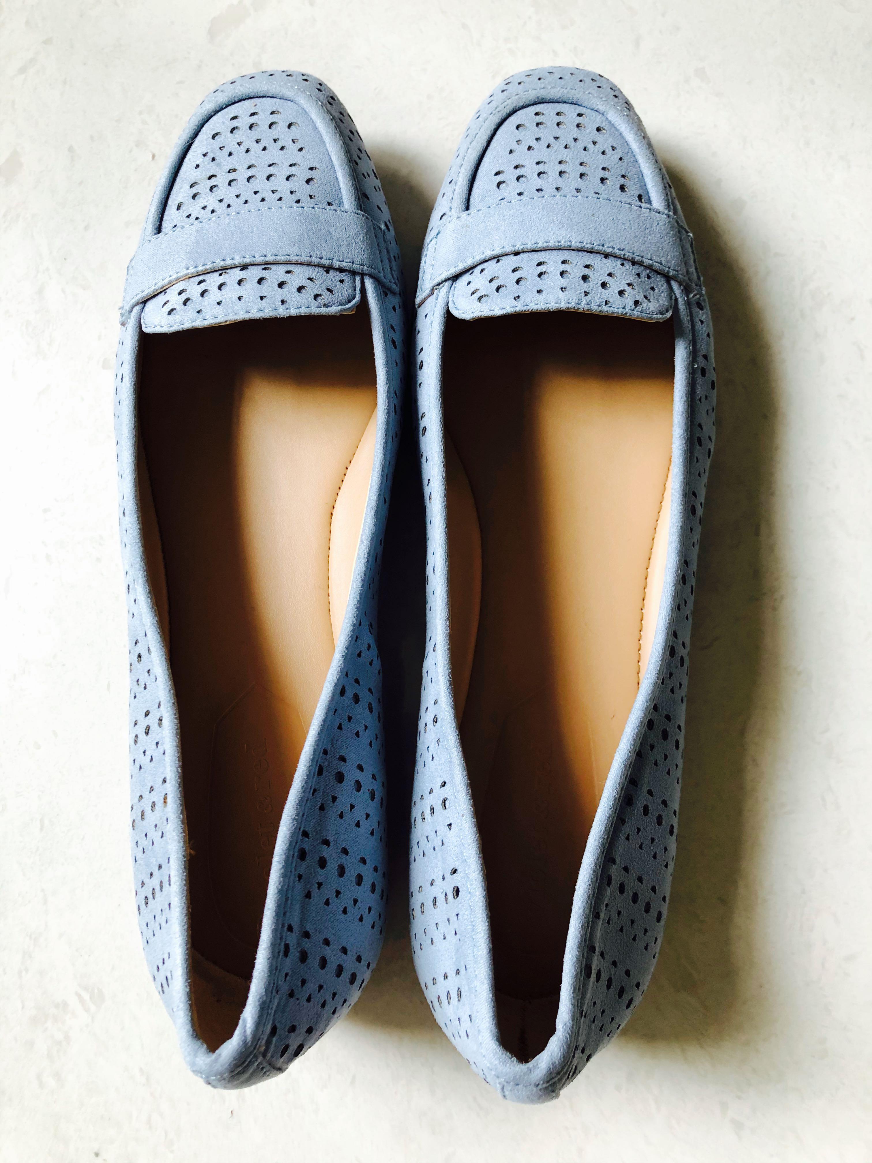 Violet and red shoes flats hotsell