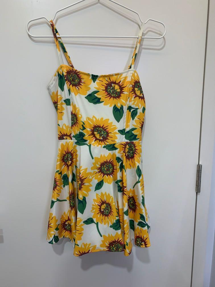 sunflower romper white