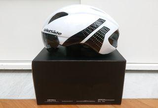 (現貨)WILDSIDE 白黑色風鏡單車頭盔