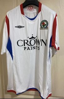 全新 Umbro 英冠布力般流浪 Blackburn Rovers 09/10 作客球衣64235211952131110