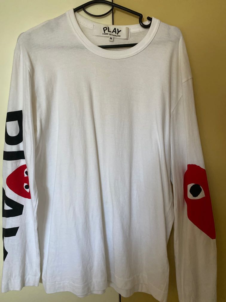 cdg play long sleeve shirt