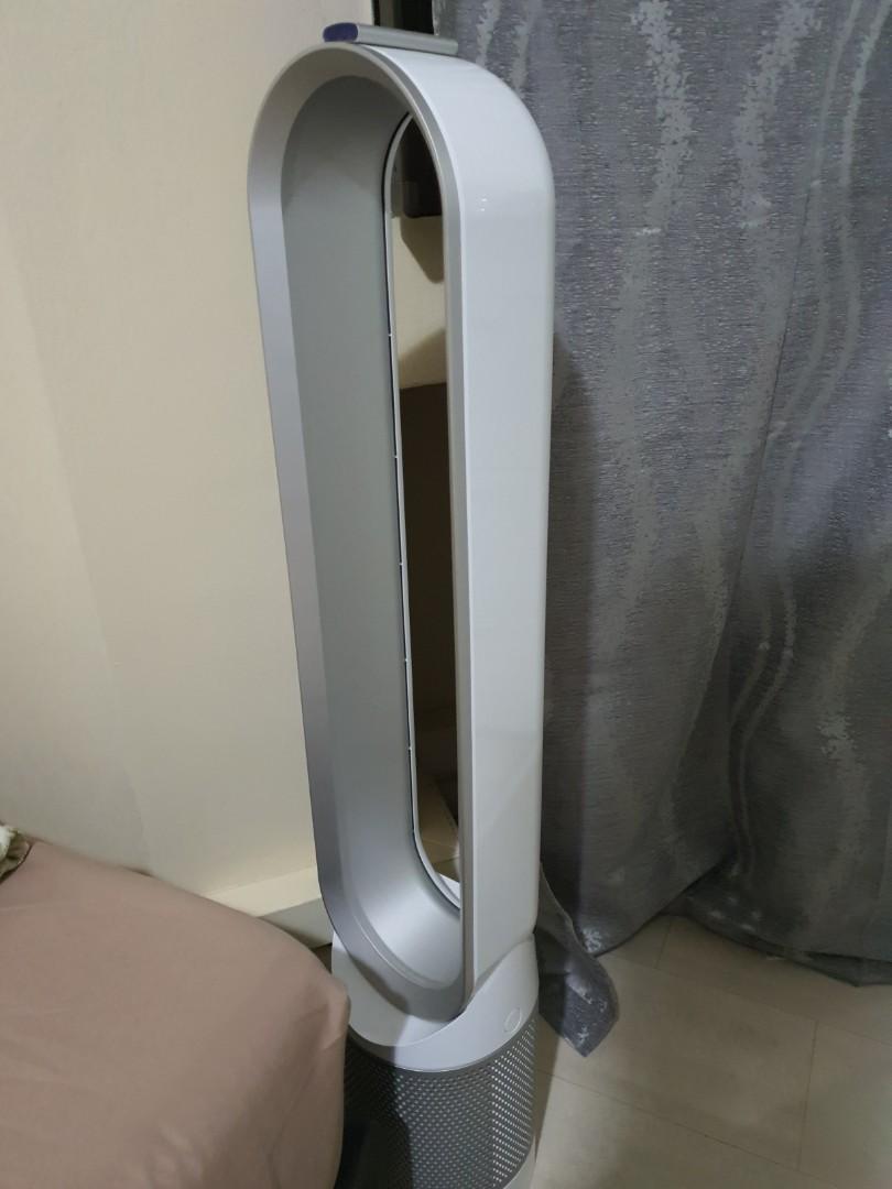 Dyson Pure Cool Tower Air Purifier Bladeless Fan Tp00 With Free Filter White Silver Home Appliances Cooling Air Care On Carousell