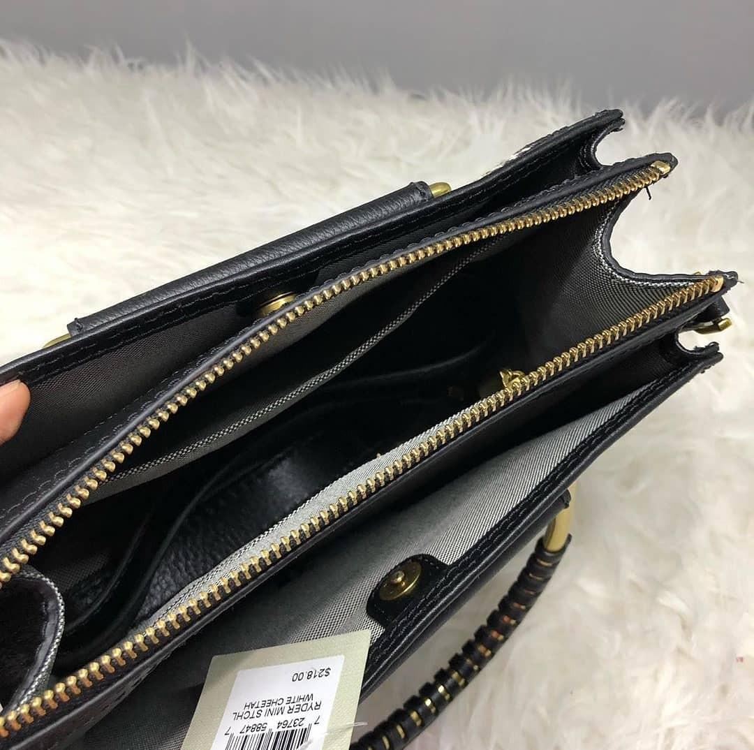 Fossil Mini Ryder Satchel 23 19 8 White Cheetah