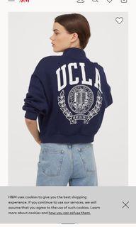 H&M UCLA Stand Up Collar Turtleneck Sweater Sweatshirt College Varsity