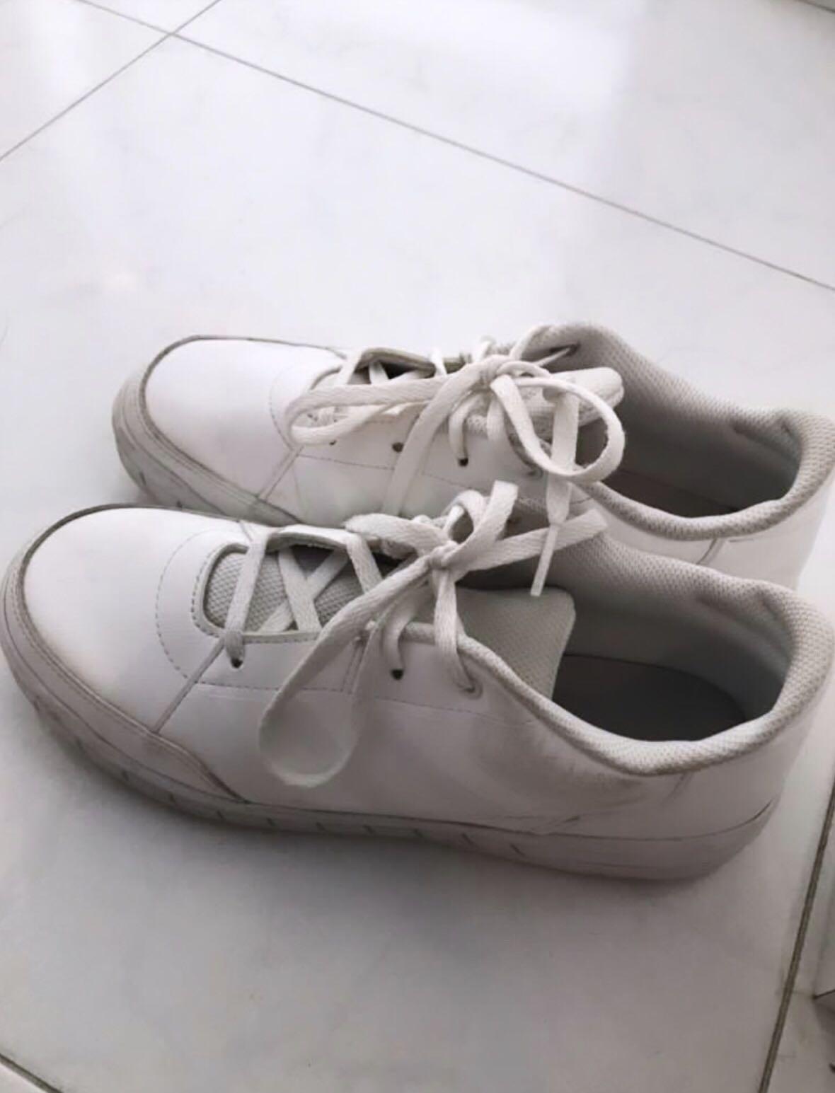 adidas white school shoes with laces