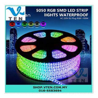 220V Waterproof RGB5050 RGB LED Strip 60LEDS 1 Meter