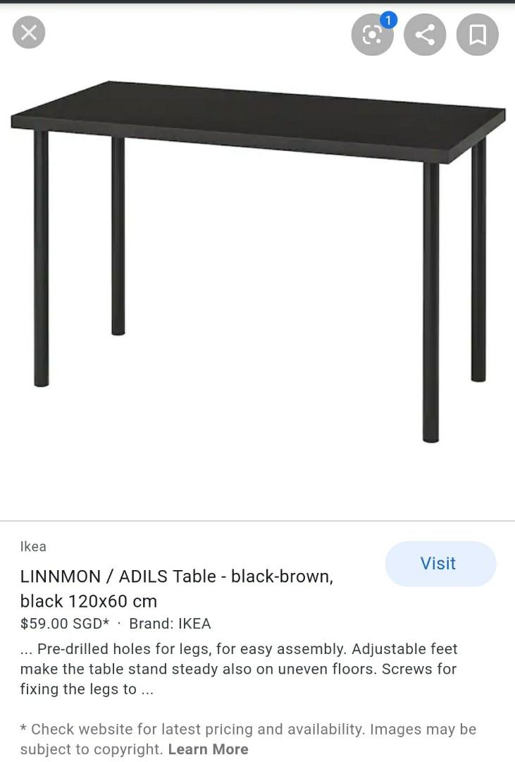 Computer Table (ikea), Furniture & Home Living, Furniture, Tables