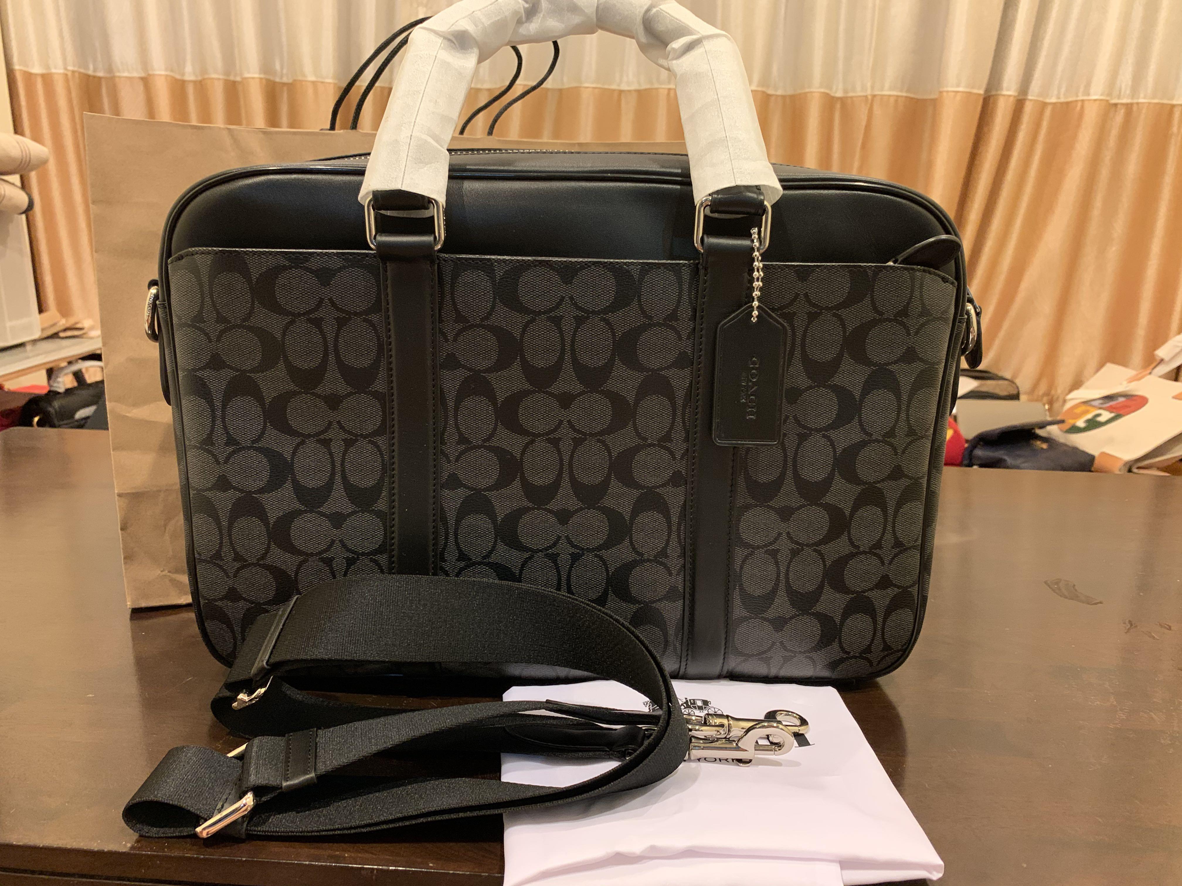 Authentic coach F54803 coach perry slim briefcase Men s Fashion