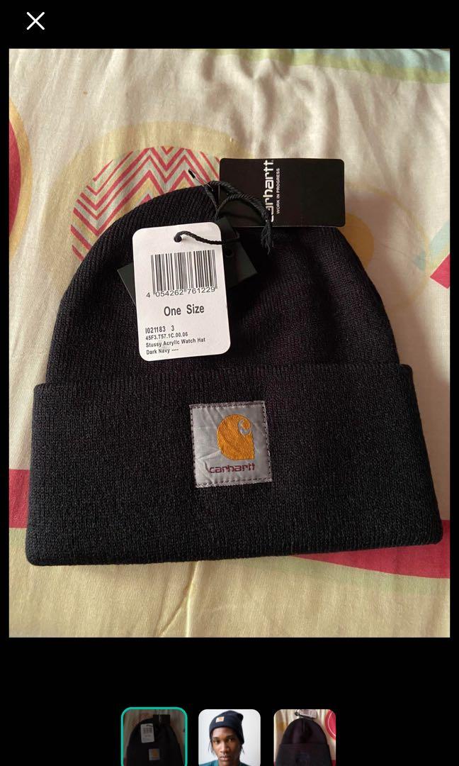 Carhartt X Stussy Beanie Men s Fashion Watches Accessories