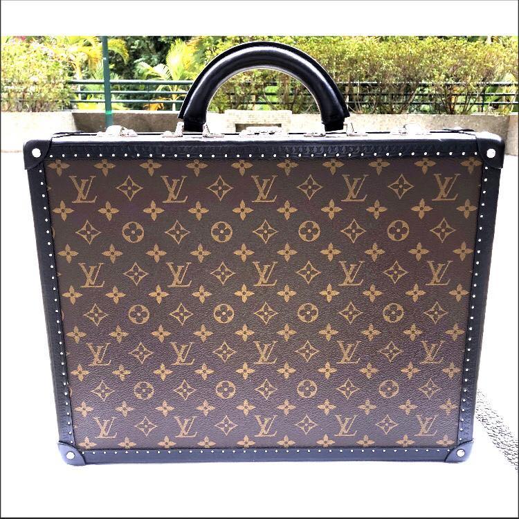 Louis Vuitton Monogram Macassar President Briefcase