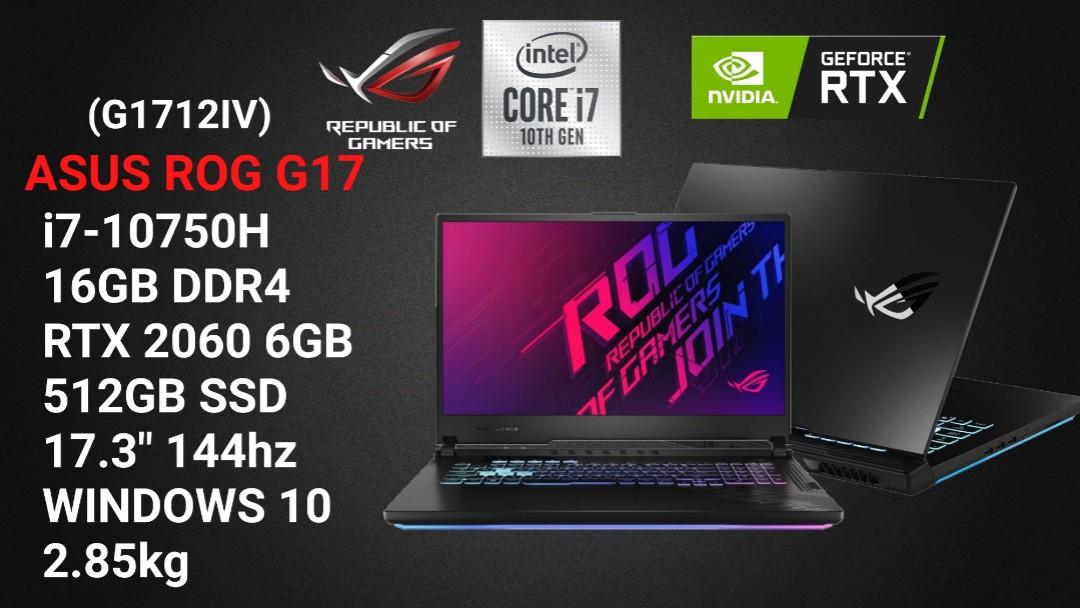 Asus Rog G17 Gaming Laptop Rtx 2060 Electronics Computers Laptops On Carousell