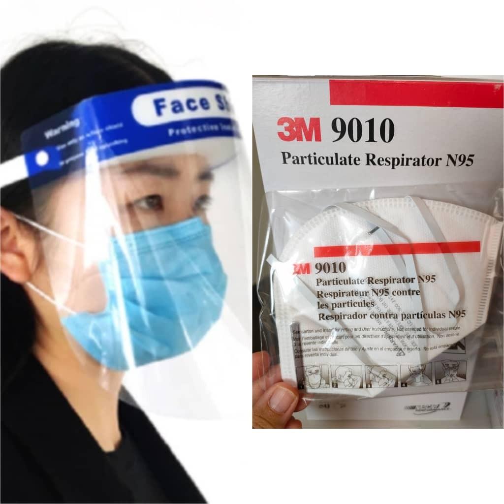 Face Shield 3m N95 9010 Respirator Mask Health Beauty Face