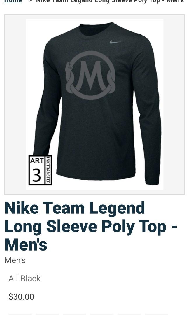 Kobe Mamba Sports Academy long sleeve poly top Nike size L
