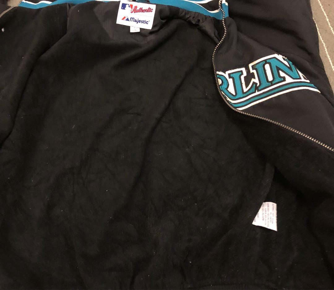 Vintage RARE Florida Marlins MLB Baseball Authentic Majestic Sports Jacket  Sz XL