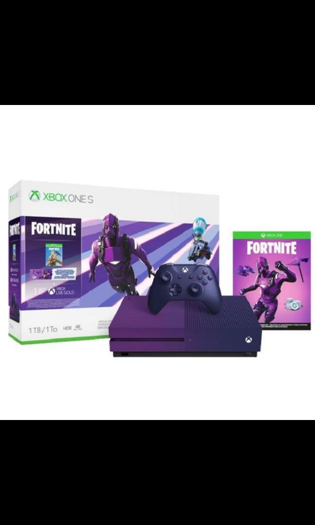 Xbox one s shop purple fortnite bundle
