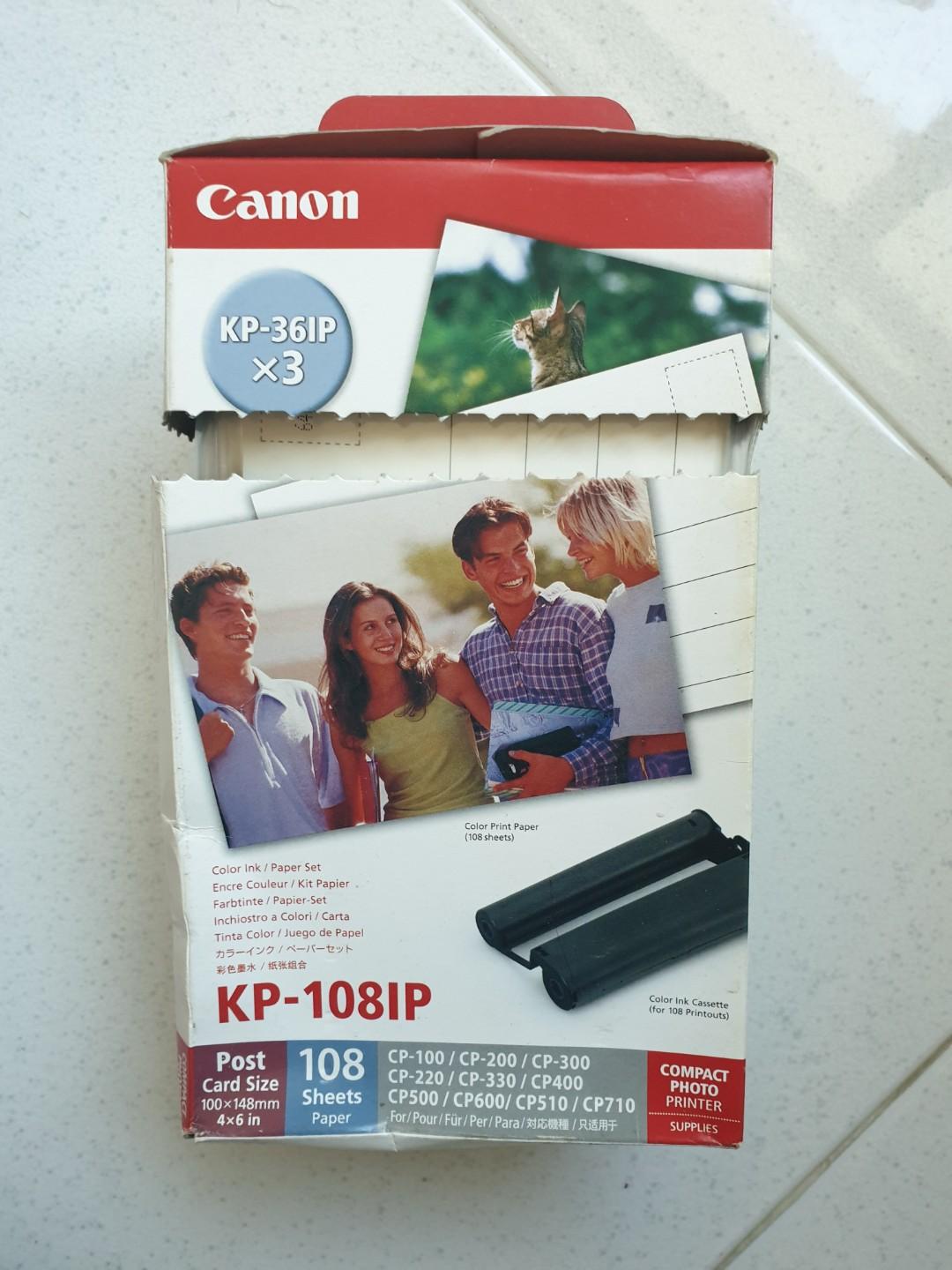 Canon 3-Pack Color Ink/Paper Set KP-36IP for CP Printers (36 Sheets of 4x6  Paper with Ink)