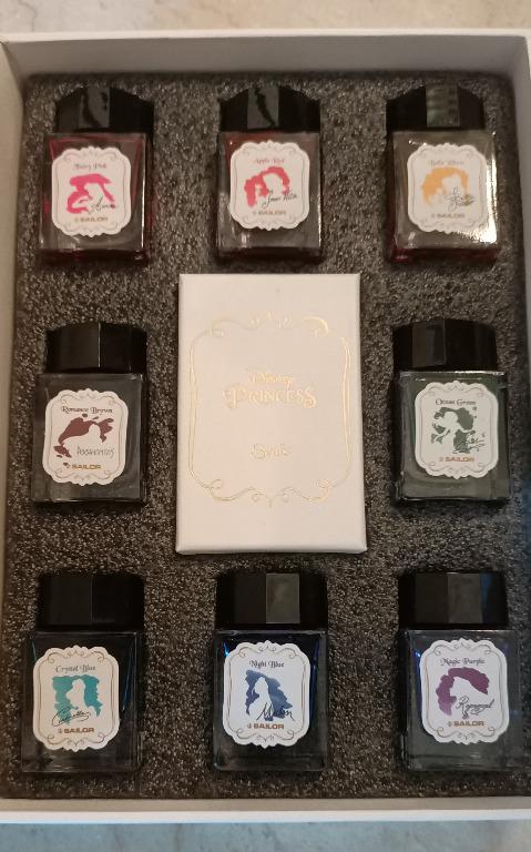 ノベルティグッズ SAILOR Disney PRINCESS PIGMENT INK Sailor Disney Fountain Pen Ink 20mLs x 8, Hobbies & Lifestyle