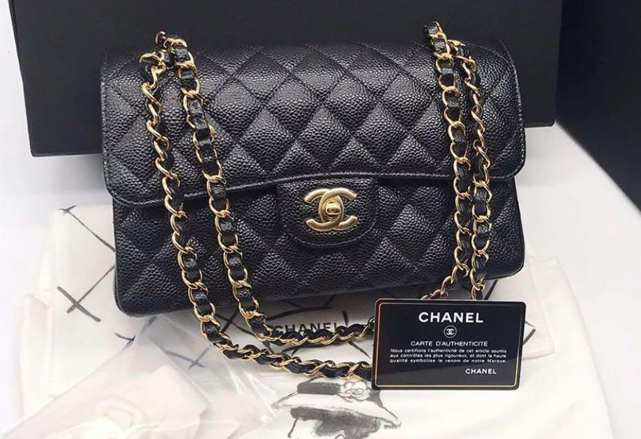 Chanel Small Classic Flap Black Caviar SHW Series 12 Luxury Bags   Wallets on Carousell