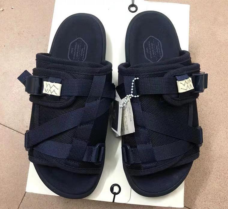 Visvim black christo Japanese streetwear sandals slippers slides coach ...