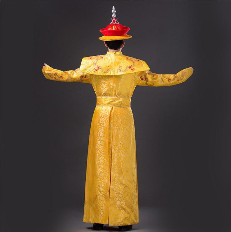 清朝龍袍皇帝服裝皇阿瑪服古裝皇上影視清朝婚禮演出服影樓寫真, 男裝