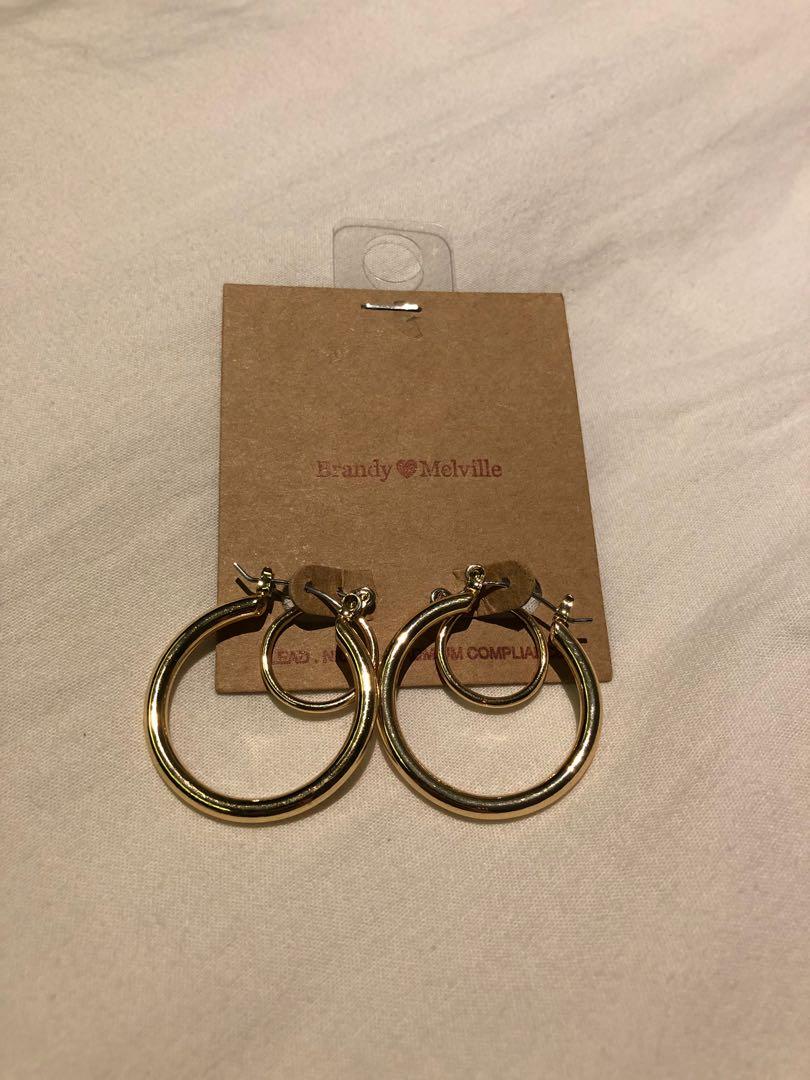 Star hoop deals earrings brandy melville