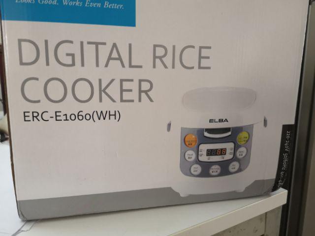 ELBA Digital Rice Cooker ERC E1060 WH 1.0L