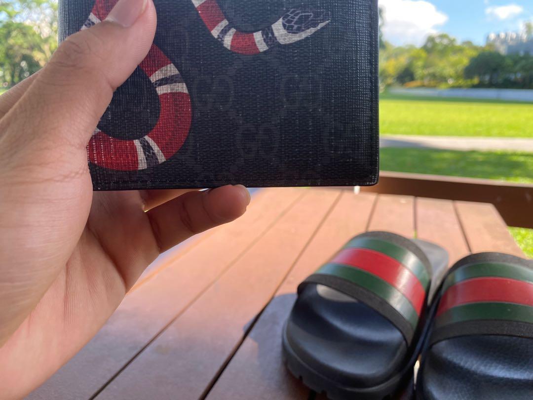 Authentic Gucci King snake long wallet