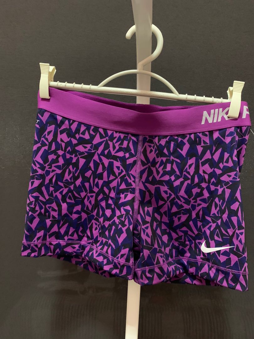 purple nike pro shorts