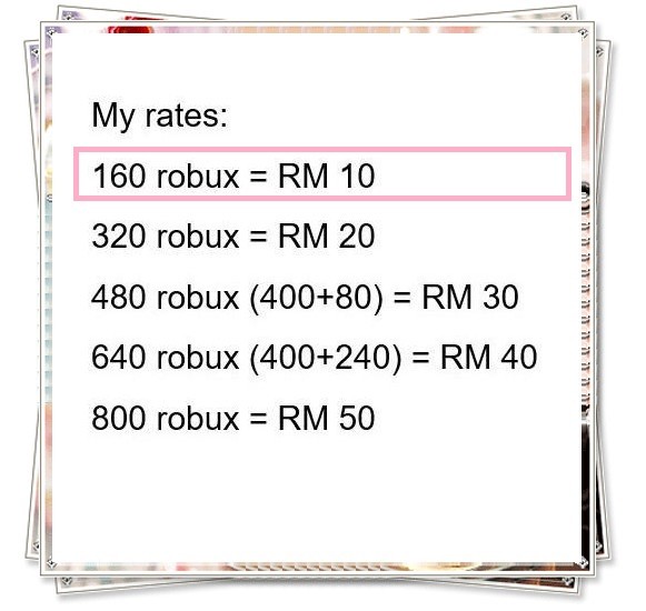 Roblox 160 Robux Reload Top Up Toys Games Board Games Cards On Carousell - roblox card in malaysia