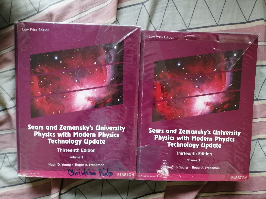 Sears and Zemansky's University Physics 13th Edition textbook, Hobbies