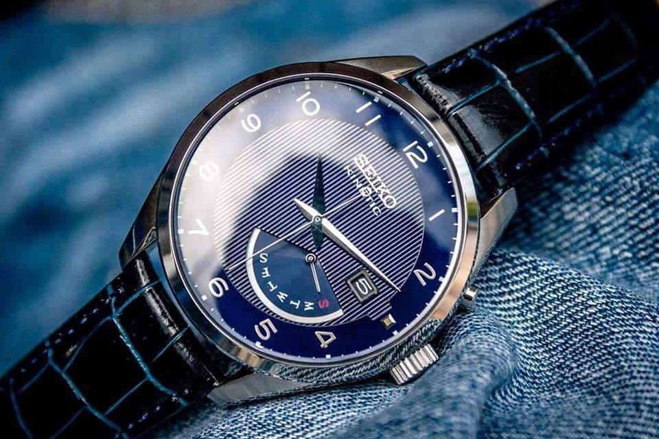 Seiko Kinetic SRN061P1 SRN061P SRN061 SRN Blue Dial with Blue