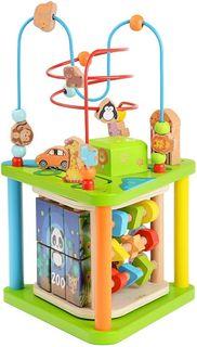 ZONXIE Wooden 4 in 1 Baby Activity Play Cube
