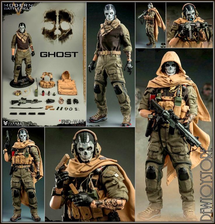 ⭐️ [𝗣𝗿𝗲-𝗼𝗿𝗱𝗲𝗿] Flagset 1/6 Scale Action Figure - FS-73030 Modern  Battlefield End War V Ghost - Call of Duty : Ghosts ⭐️