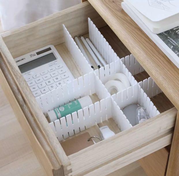 ADJUSTABLE GRID DRAWER DIVIDERS (4PCS), Furniture & Home Living, Home