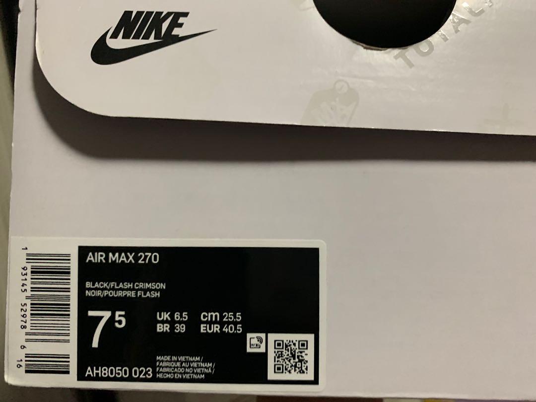 BNIB nike air max 270 black multi colour Men s Fashion Footwear