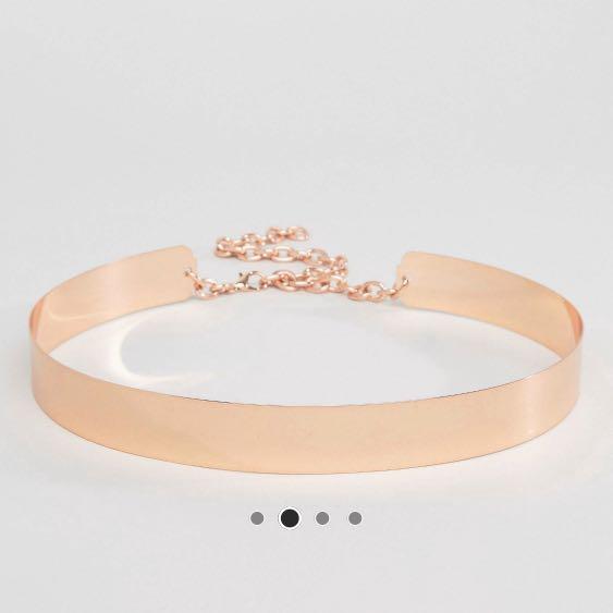Rose gold wide belt best sale