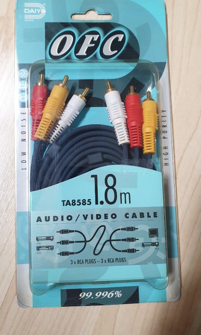 Audio Cable (Category: Portable Audio Accessories) located in Singapore. Submitted by muddskipper (Listing ID 1003671635, Image 1). Description: 3RCA to 3RCA plugs...never opened from packing..