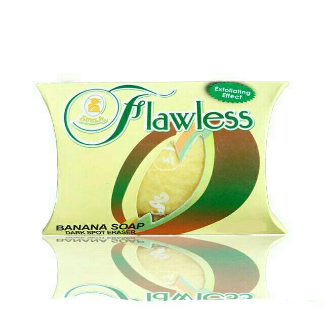 Banana Soap (Category: Beauty Enhancer & Weight Management) located in Manila. Submitted by virtualtindahanipaul (Listing ID 1003813387, Image 1). Description: Sutla Flawless Banana Soap Dark Spot Eraser 60g 👉 It is an advanced formula that helps whiten and erase dark spots of the body. 👉It acts as an astringent that helps exfoliate the skin to produce new one. 👉It helps whiten dark spot like stretch marks, scars and pimple marks. 👉It is an a