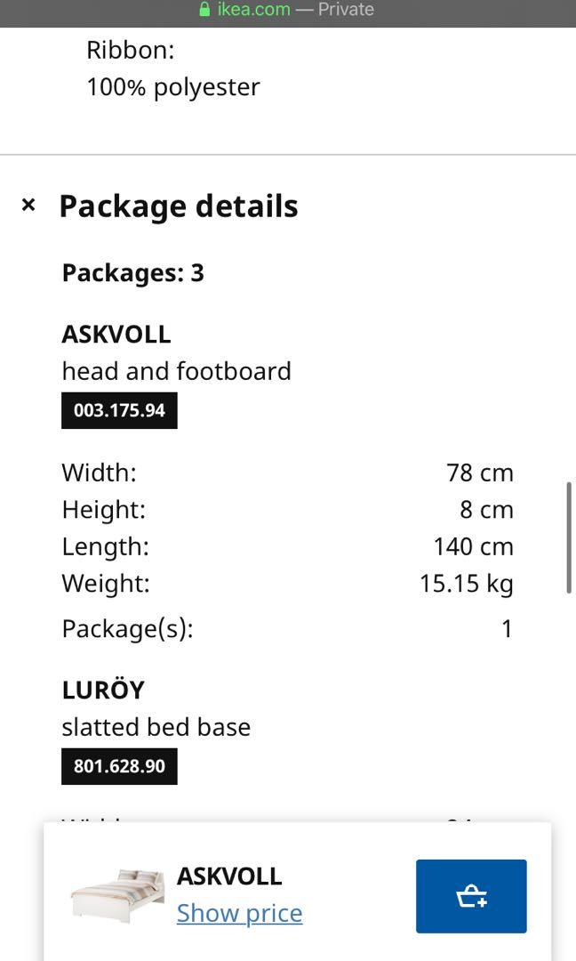 Bed frame （分類：床架及床褥）位於 Hong Kong。 由 ally.yongsp 提交（商品編號 1003761549，圖片 3）。簡介： Free bed frame. Moving out. Self collection May 30/31 Mattress taken. https://www.ikea.com/jp/en/p/askvoll-bed-with-headboard-white-s59128558/。